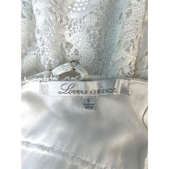 Lovers + Friends White Lace Mini Dress Size Small - Picture 8 of 11